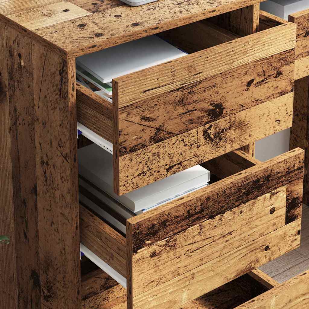 Desk Reclaimed Wood 90 x 37.5 x 75 cm Engineered Wood