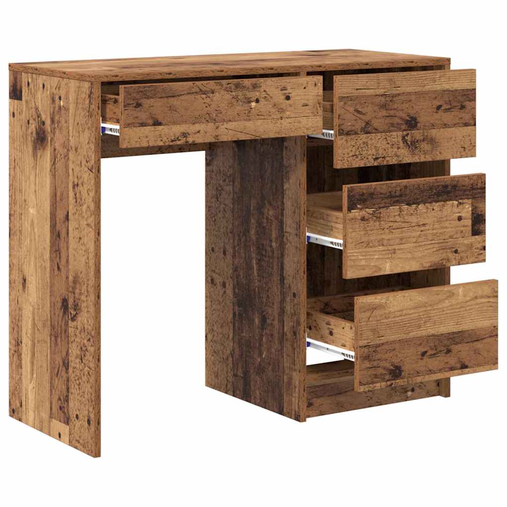 Desk Reclaimed Wood 90 x 37.5 x 75 cm Engineered Wood