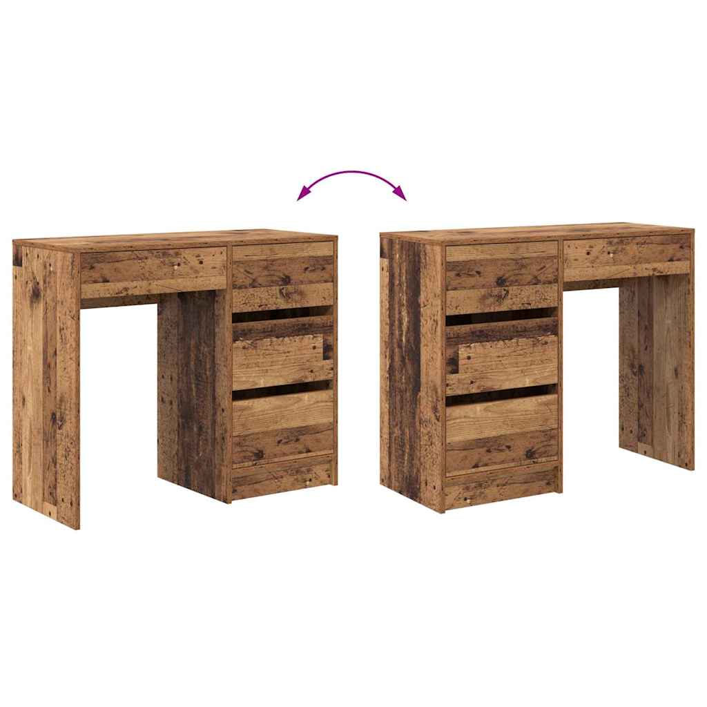 Desk Reclaimed Wood 90 x 37.5 x 75 cm Engineered Wood