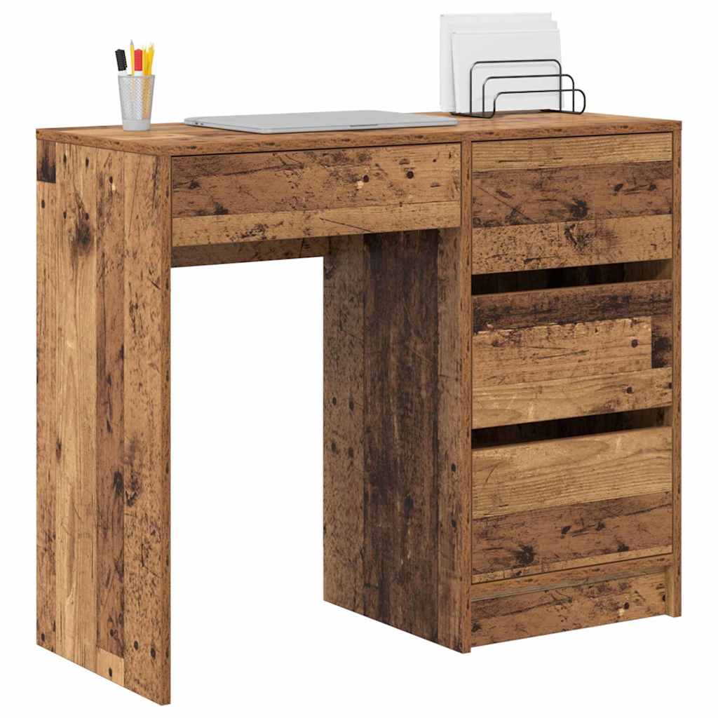 Desk Reclaimed Wood 90 x 37.5 x 75 cm Engineered Wood