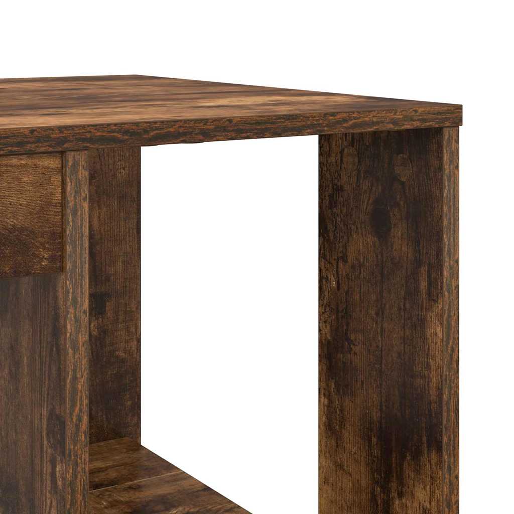 Desk Smoked Oak 130 x 50.5 x 75 cm Wood-based Material