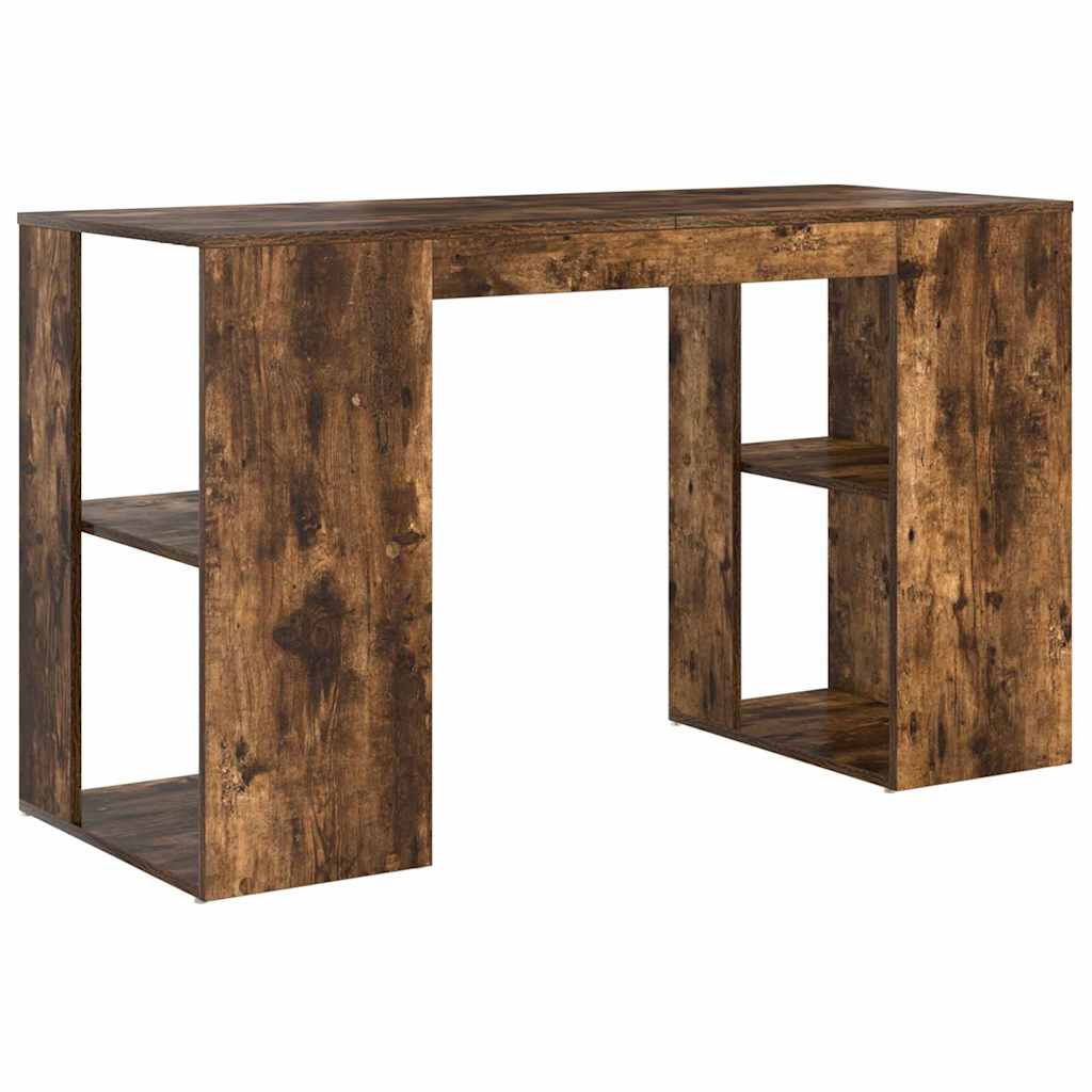 Desk Smoked Oak 130 x 50.5 x 75 cm Wood-based Material