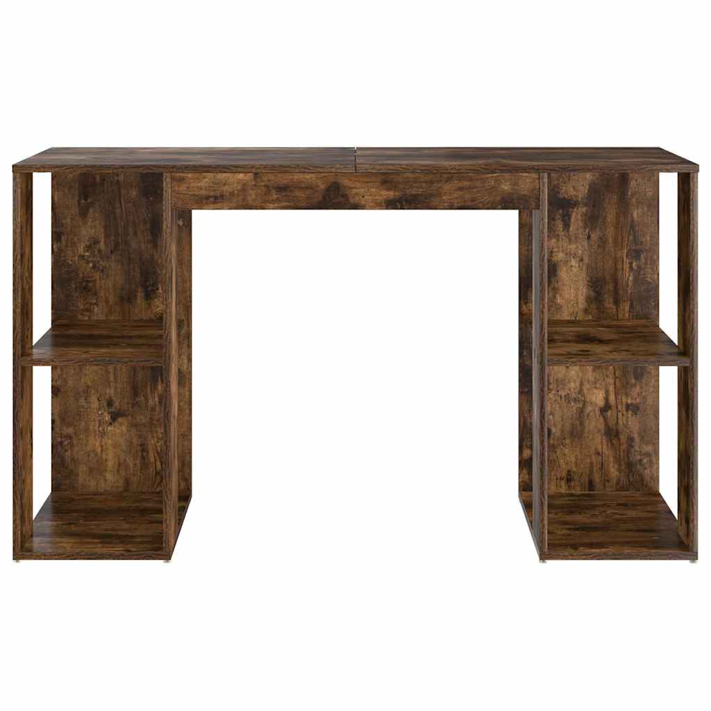 Desk Smoked Oak 130 x 50.5 x 75 cm Wood-based Material