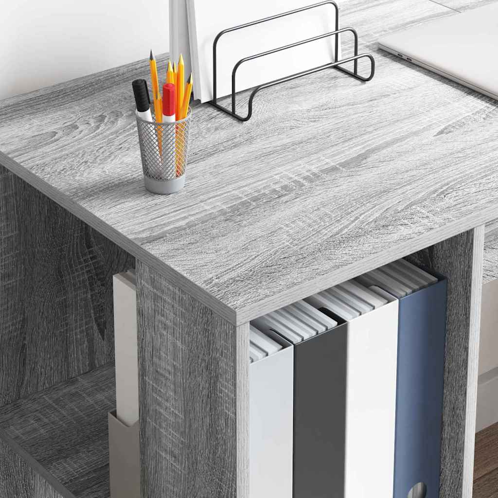 Desk Sonoma Grey 130 x 50.5 x 75 cm Engineered Wood