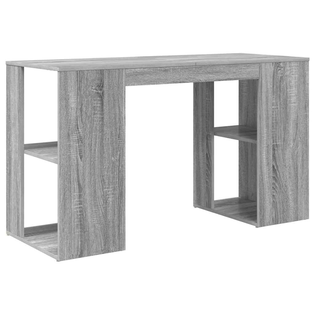 Desk Sonoma Grey 130 x 50.5 x 75 cm Engineered Wood