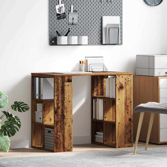 Bureau avec étagère en bois recyclé 90 x 50 x 75 cm Matériau à base de bois