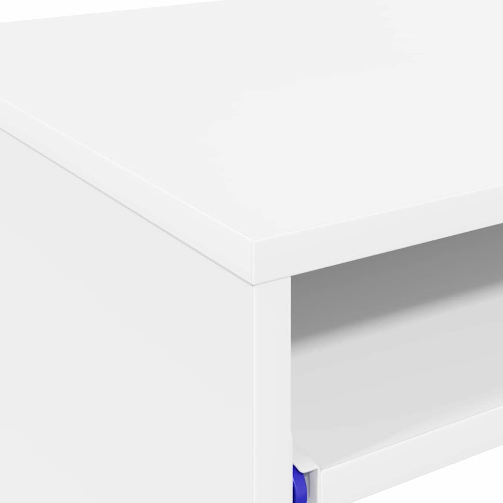 Desk with Storage White 77.5 x 43 x 79 cm Engineered Wood