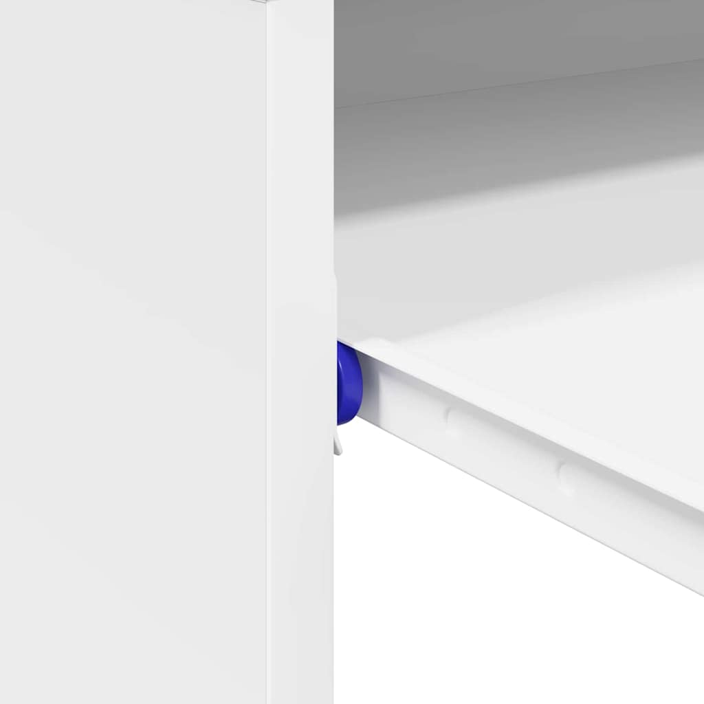 Desk with Storage White 77.5 x 43 x 79 cm Engineered Wood
