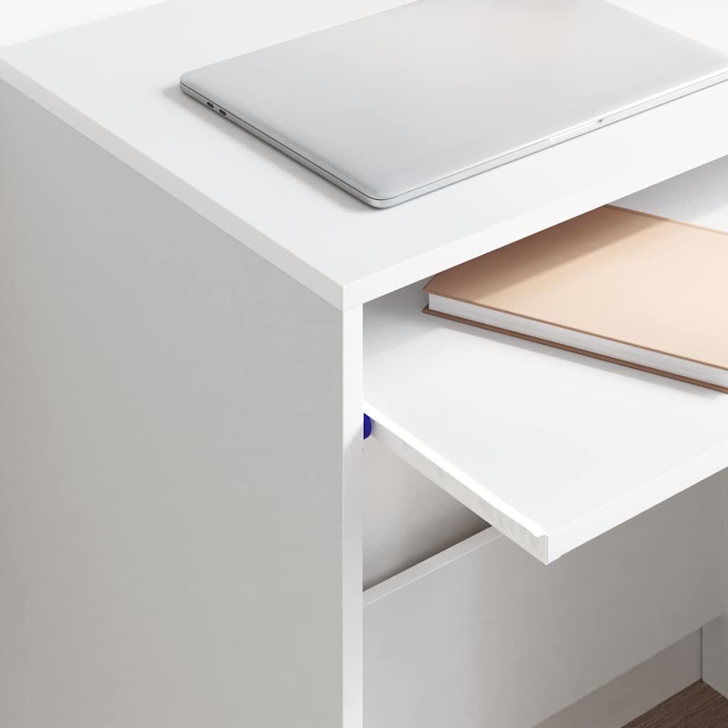 Desk with Storage White 77.5 x 43 x 79 cm Engineered Wood