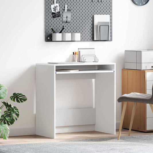 Bureau avec rangement Blanc 77,5 x 43 x 79 cm Bois d'ingénierie