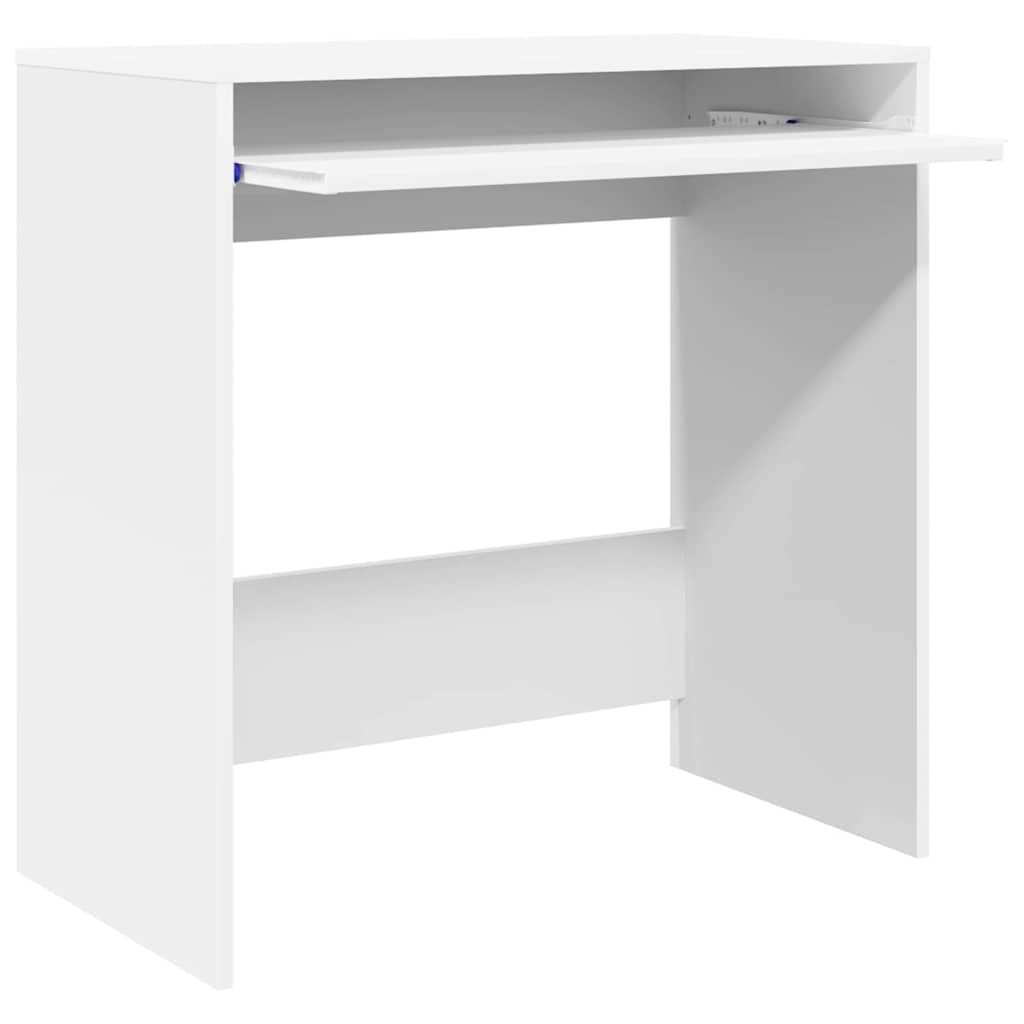 Desk with Storage White 77.5 x 43 x 79 cm Engineered Wood