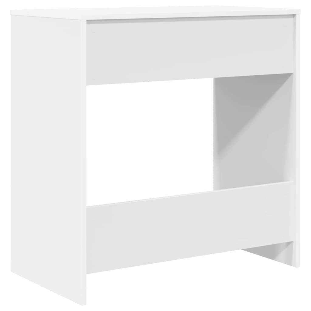 Desk with Storage White 77.5 x 43 x 79 cm Engineered Wood