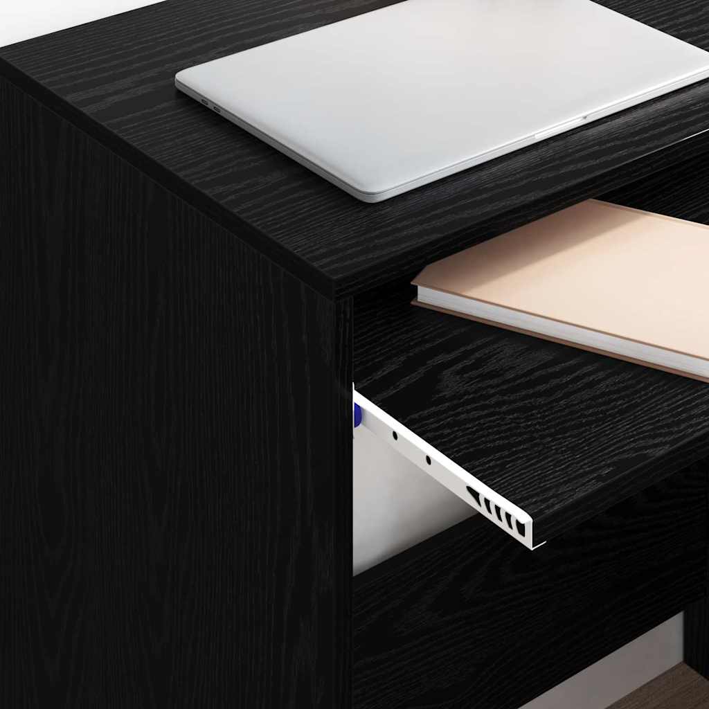 Desk Black Oak Effect 77.5 x 43 x 79 cm