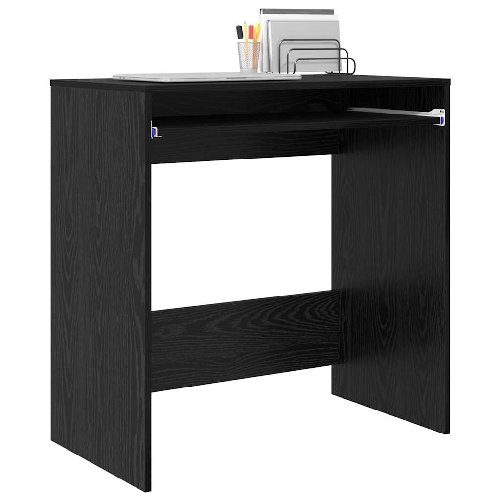 Desk Black Oak Effect 77.5 x 43 x 79 cm