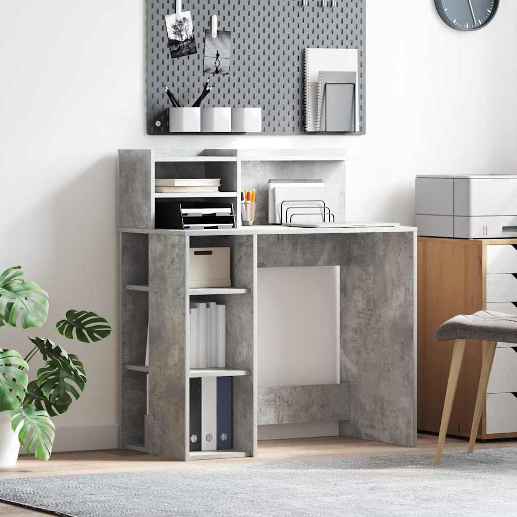 Schreibtisch Beton Grau 90 x 48 x 101,5 cm Holzwerkstoff