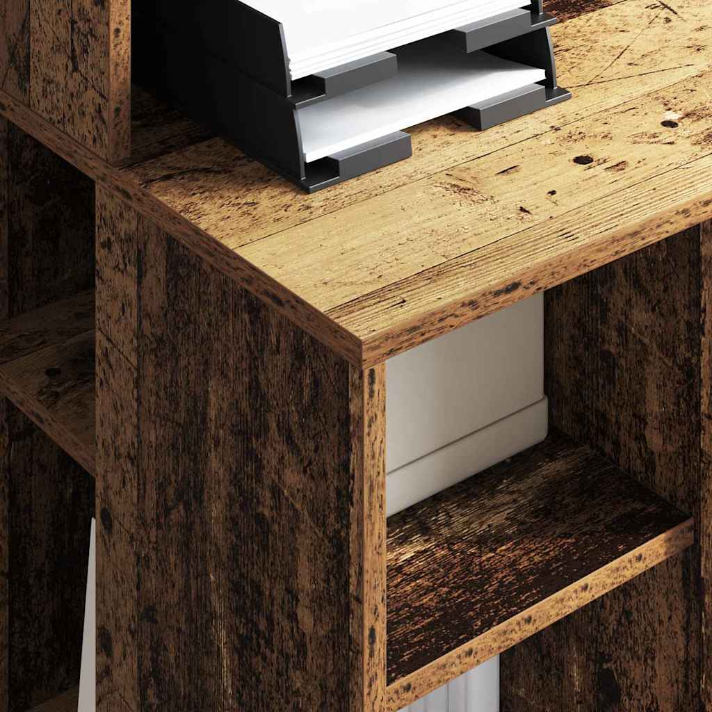 Desk with Shelf Reclaimed Wood 90 x 48 x 101.5 cm Engineered Wood