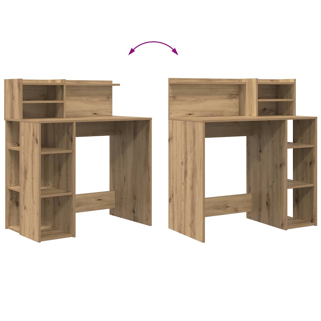 Bureau chêne Artisan 90 x 48 x 101,5 cm, bois manufacturé