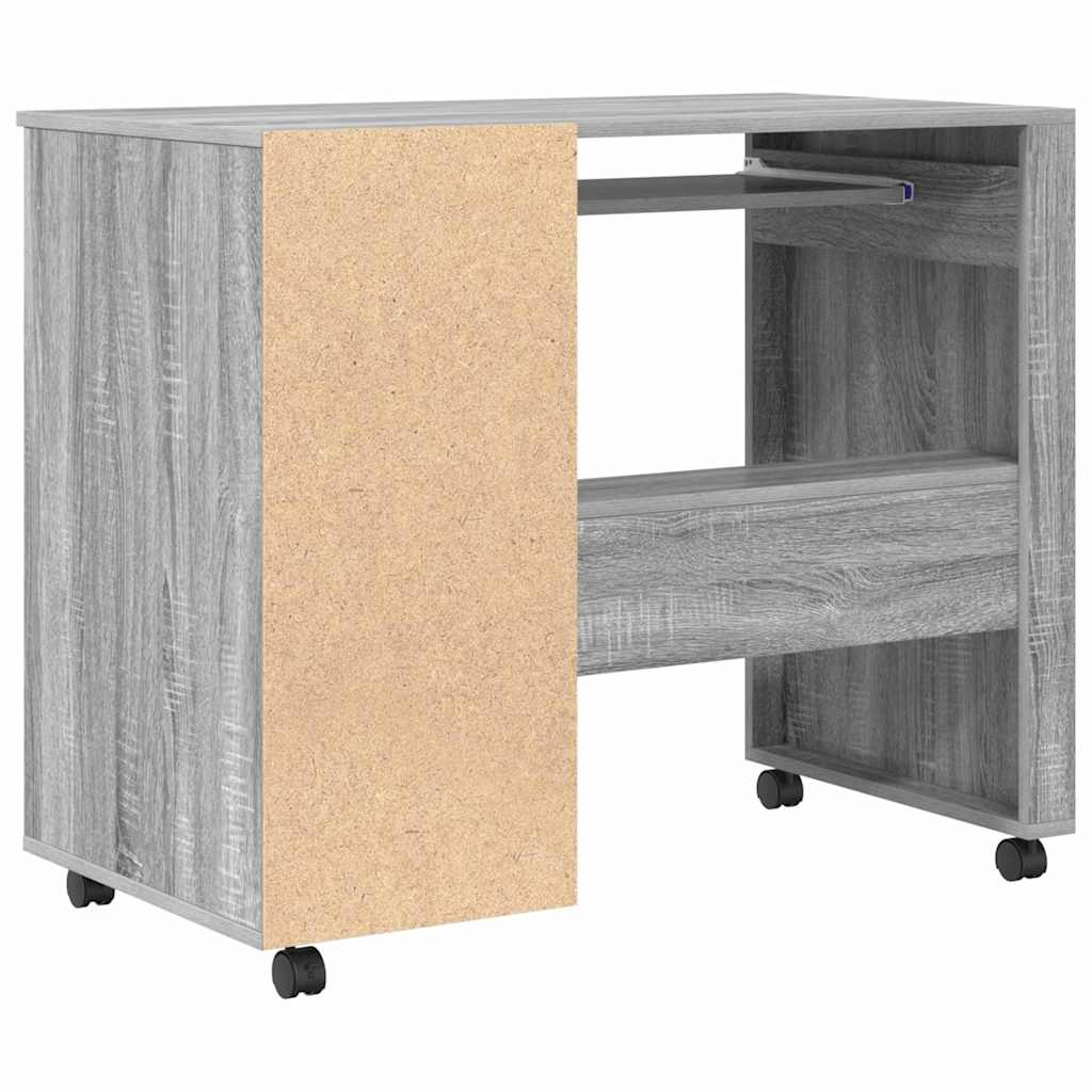 Table with Wheels Gray Sonoma 91 x 50 x 77 cm Engineered Wood