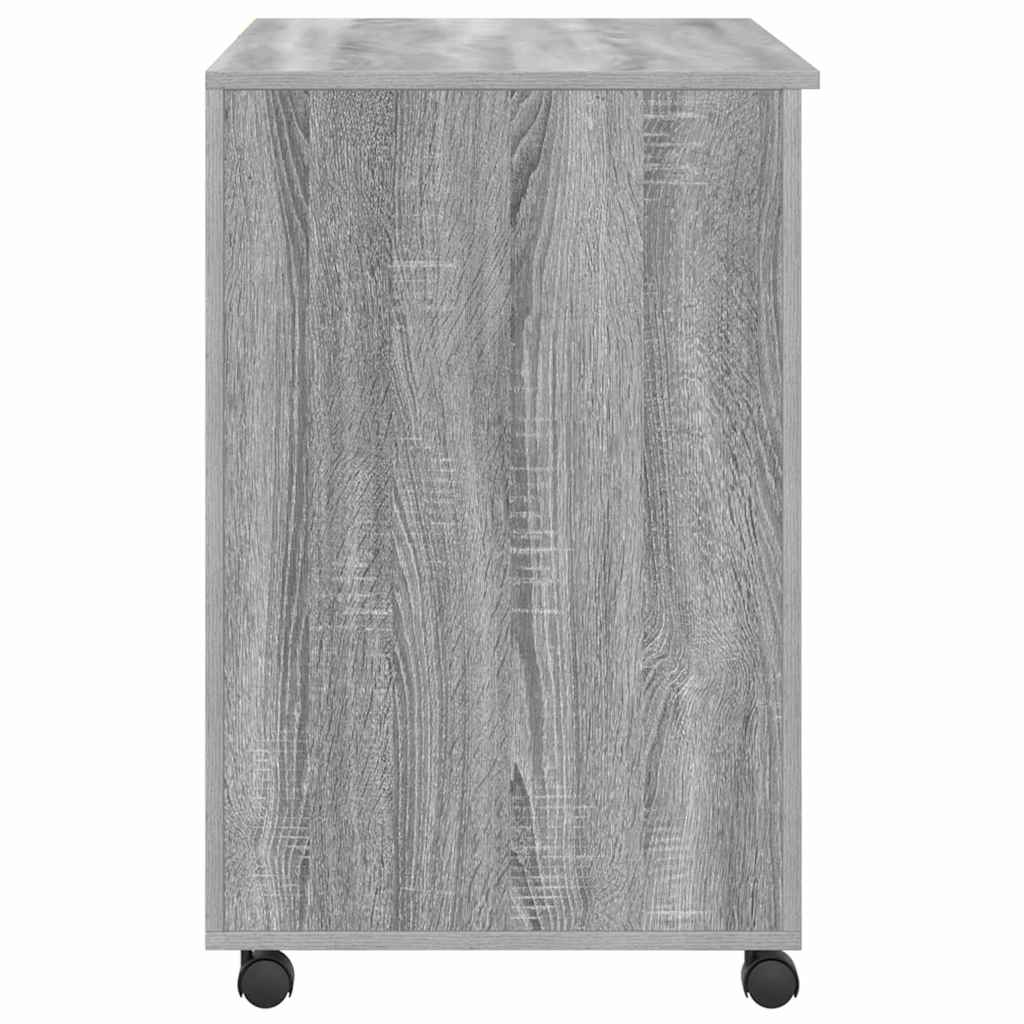 Table with Wheels Gray Sonoma 91 x 50 x 77 cm Engineered Wood