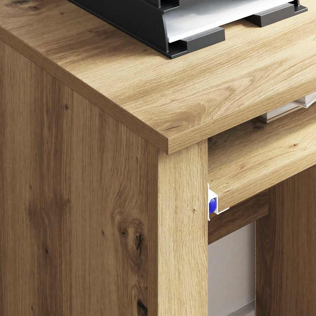 Table with Wheels Artisan Oak 91 x 50 x 77 cm Engineered Wood