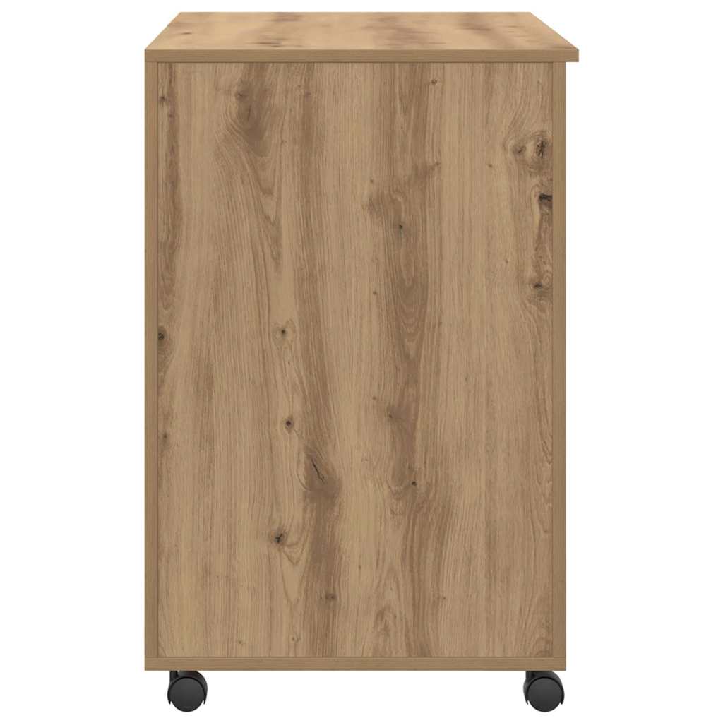 Table with Wheels Artisan Oak 91 x 50 x 77 cm Engineered Wood