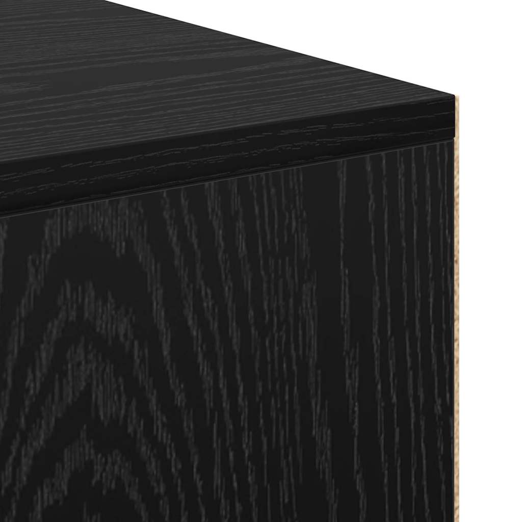 Desk with Shelf Black Oak Look 102 x 50 x 75 cm