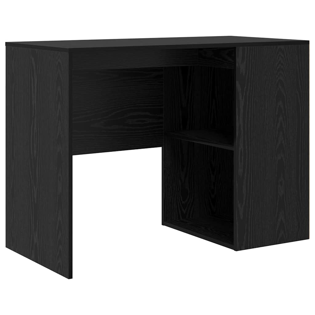 Desk with Shelf Black Oak Look 102 x 50 x 75 cm