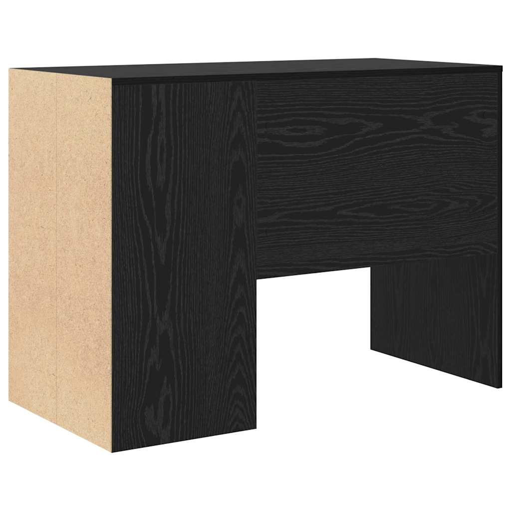 Desk with Shelf Black Oak Look 102 x 50 x 75 cm