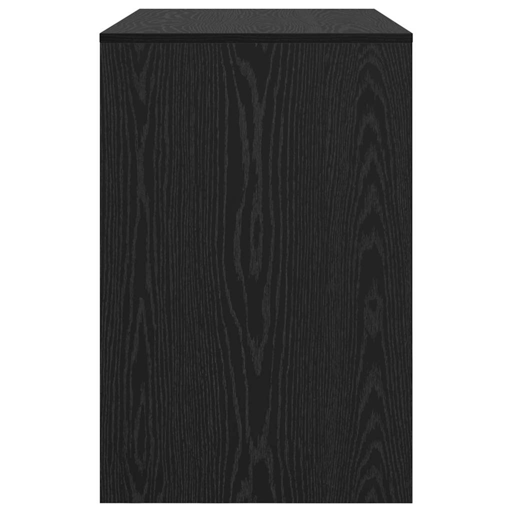 Desk with Shelf Black Oak Look 102 x 50 x 75 cm