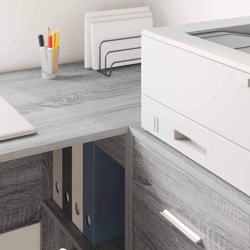 Desk Grey Sonoma 102 x 50 x 75 cm Engineered Wood