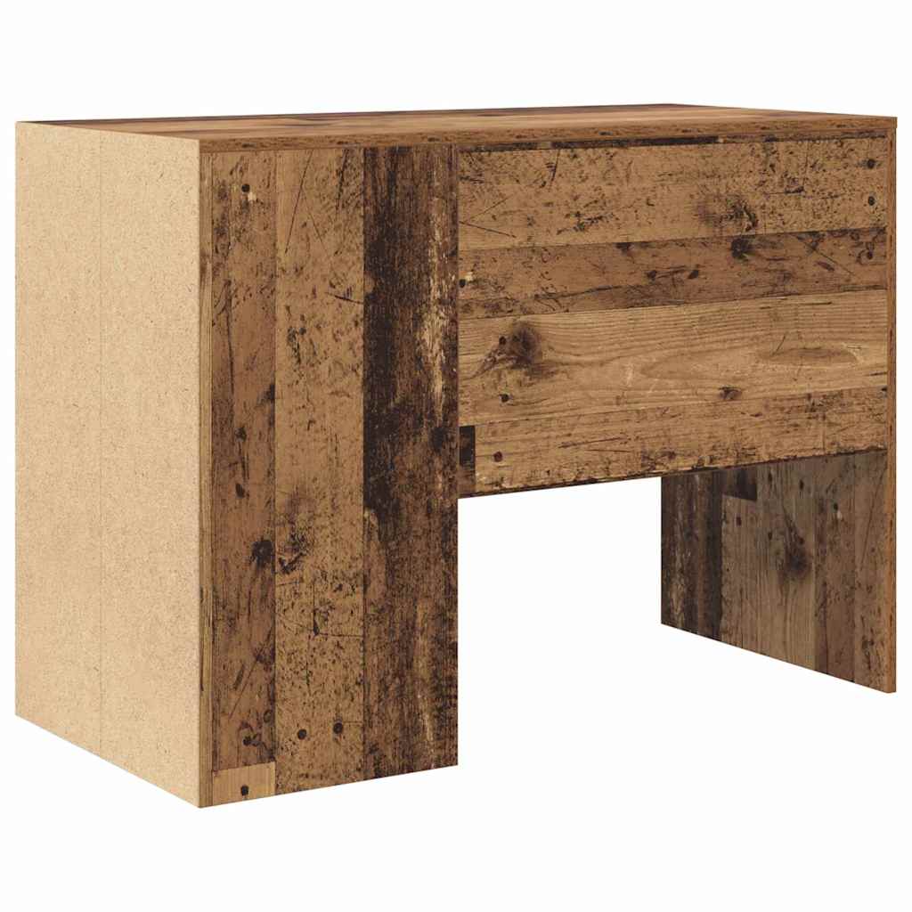 Desk with Shelf Reclaimed Wood 102 x 50 x 75 cm Engineered Wood
