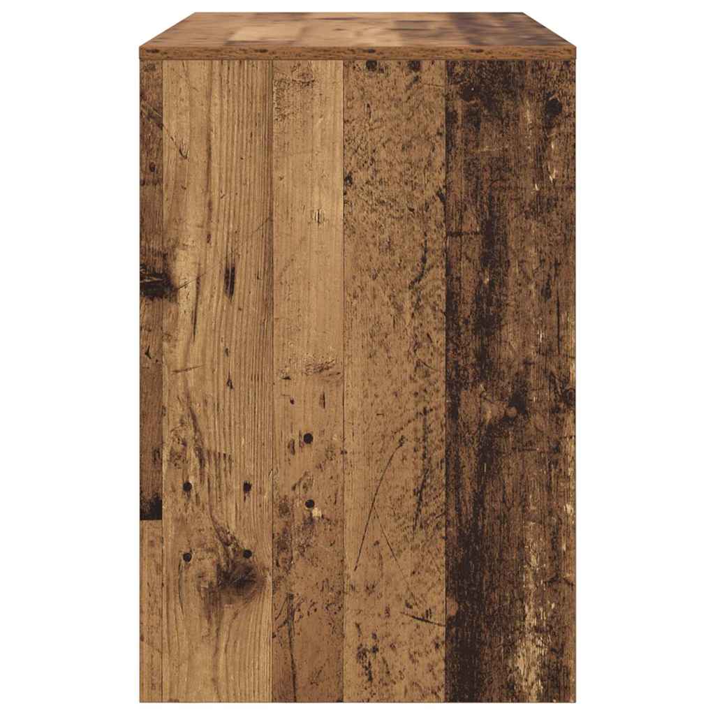 Desk with Shelf Reclaimed Wood 102 x 50 x 75 cm Engineered Wood