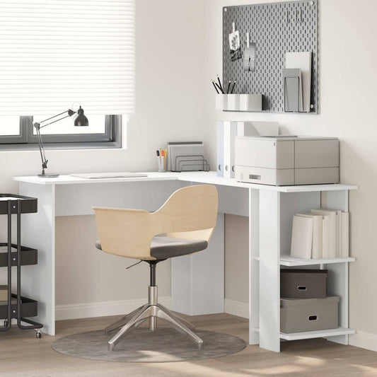 Bureau d'angle Blanc 140 x 113,5 x 75 cm Panneau de particules