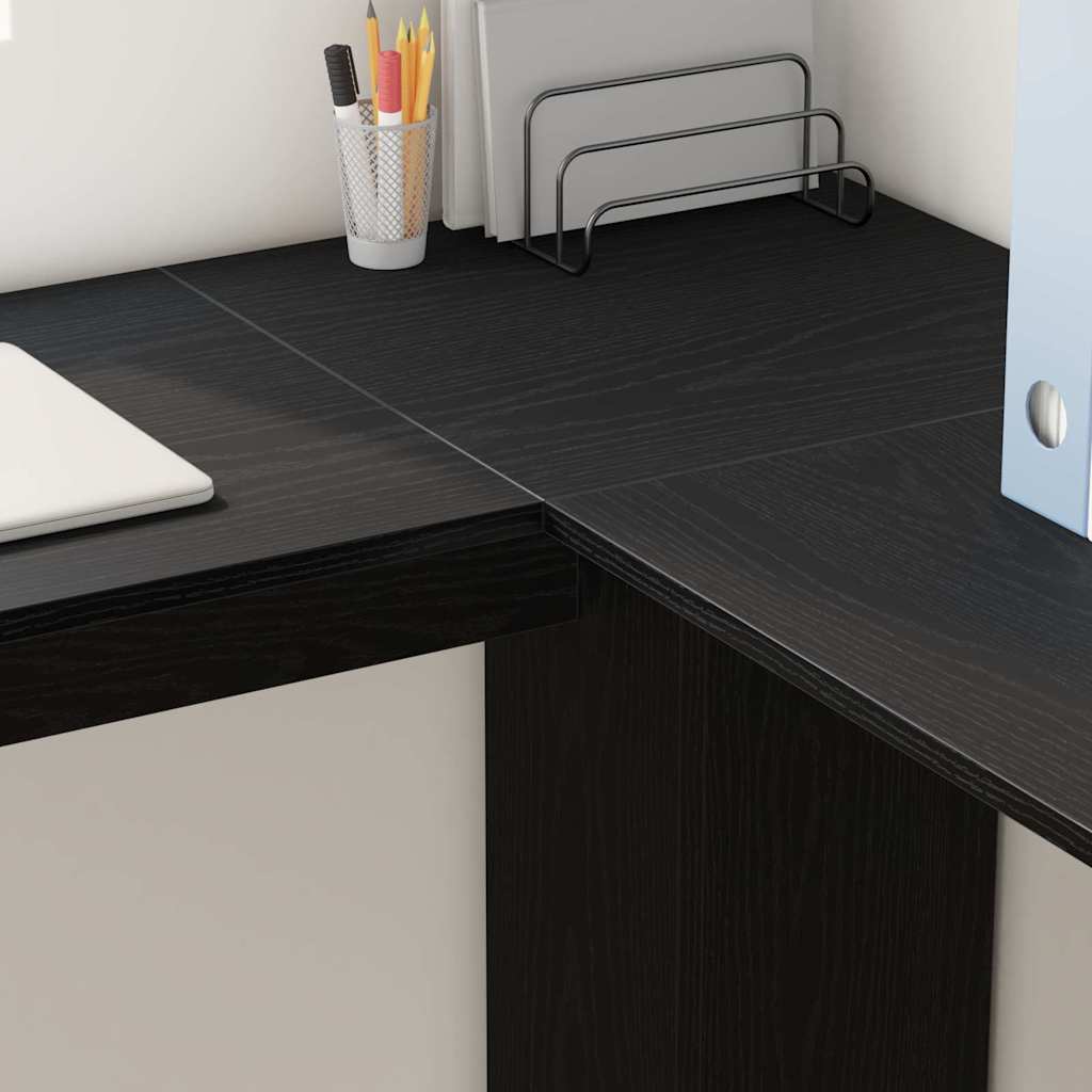 Corner Desk Black Oak Look 140 x 113.5 x 75 cm