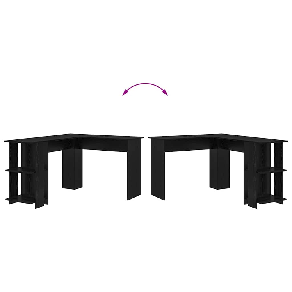 Corner Desk Black Oak Look 140 x 113.5 x 75 cm