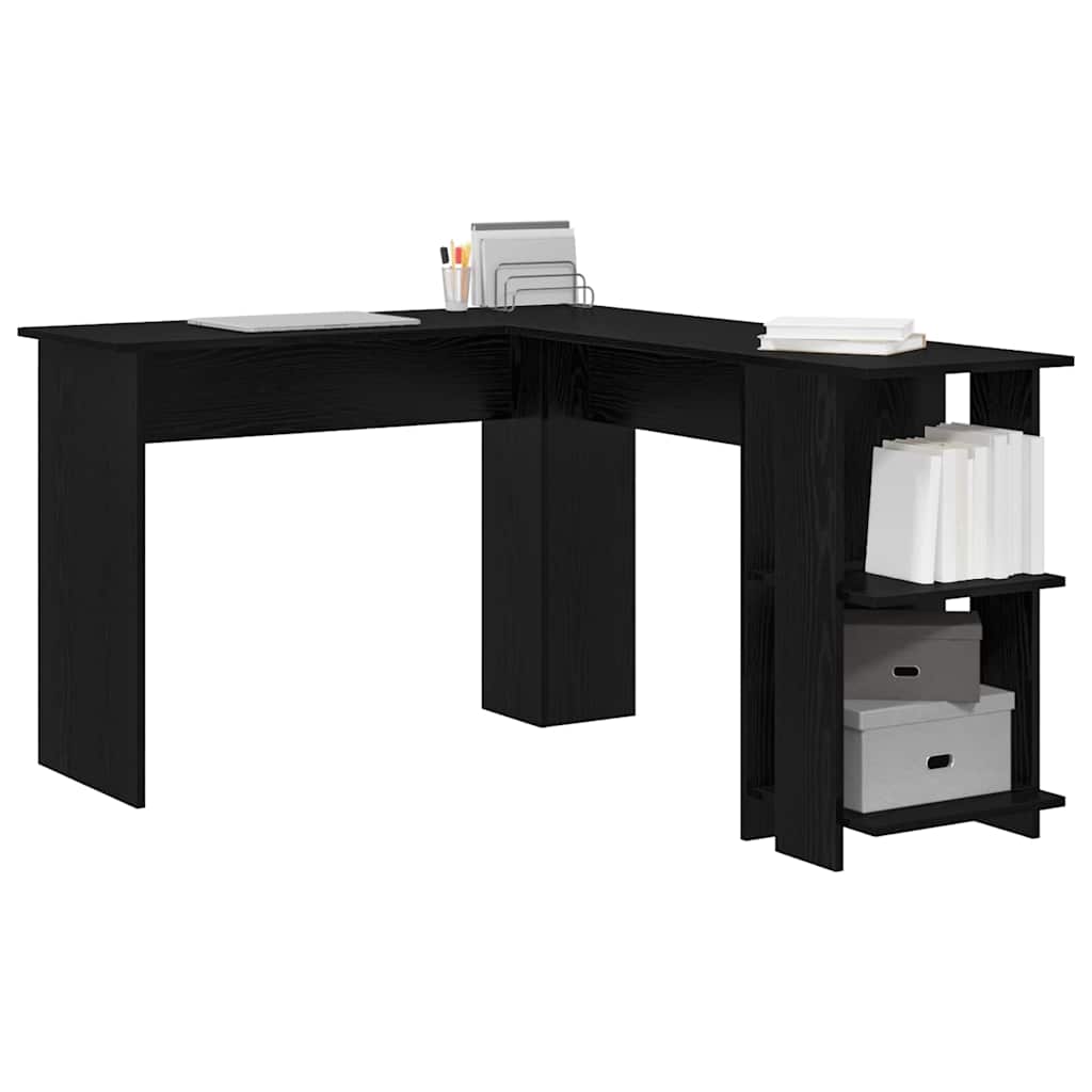 Corner Desk Black Oak Look 140 x 113.5 x 75 cm