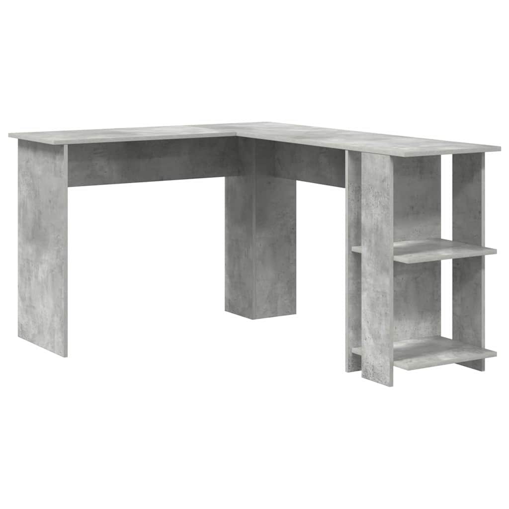 Corner Desk Concrete Grey 140 x 113.5 x 75 cm Wood-based Material