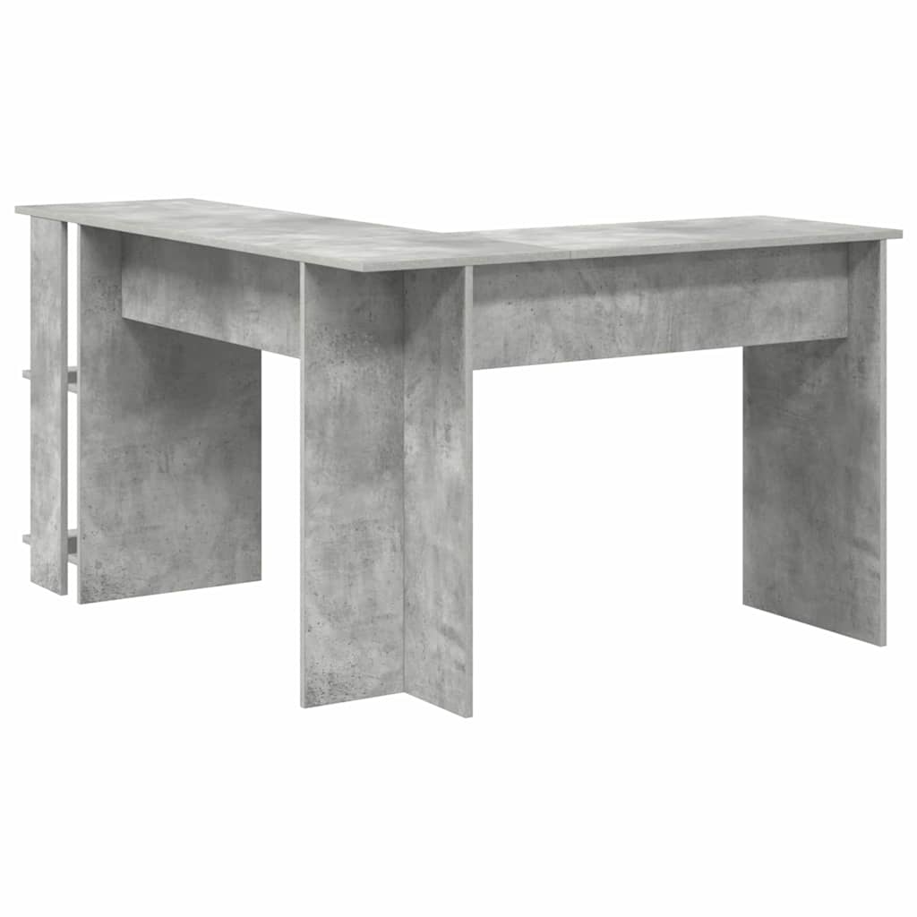 Corner Desk Concrete Grey 140 x 113.5 x 75 cm Wood-based Material