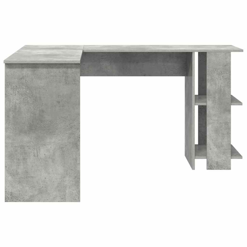 Corner Desk Concrete Grey 140 x 113.5 x 75 cm Wood-based Material