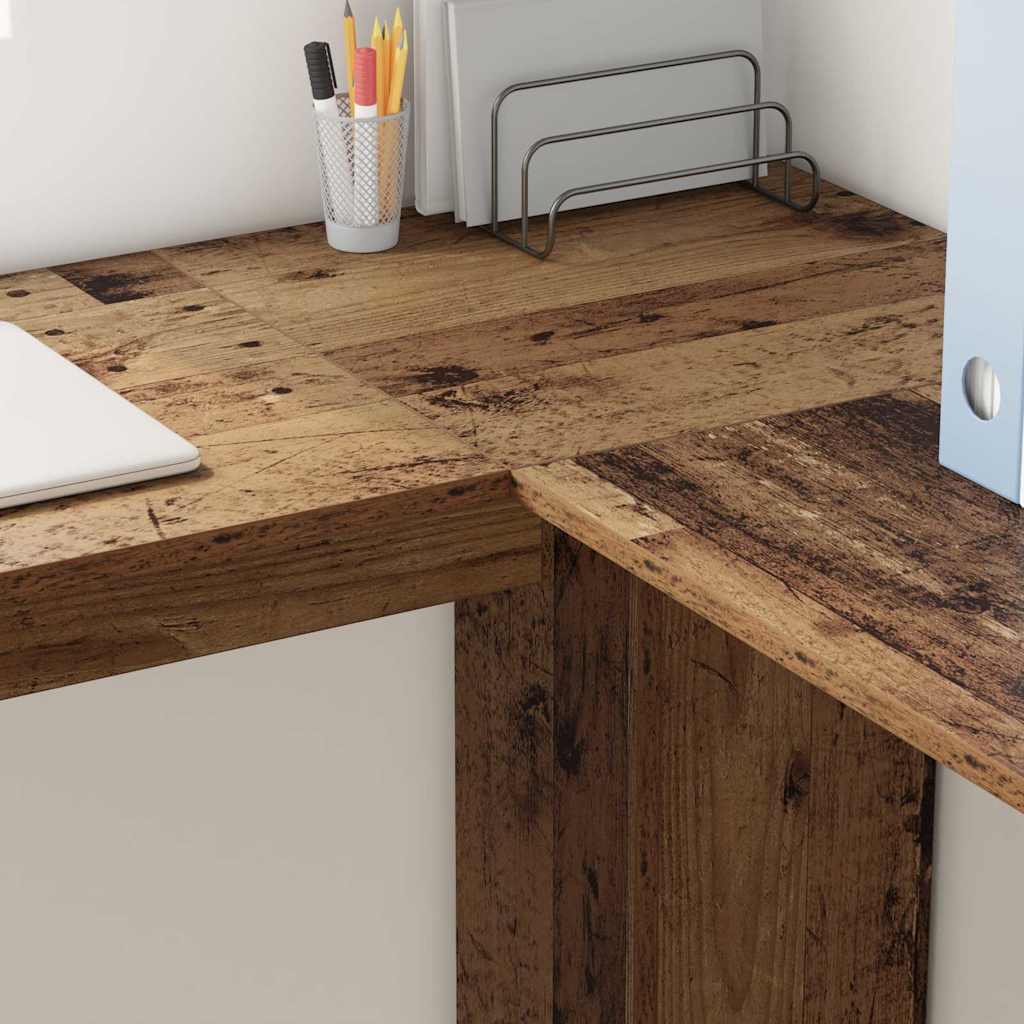 Corner Desk Reclaimed Wood 140 x 113.5 x 75 cm Wood-based Material