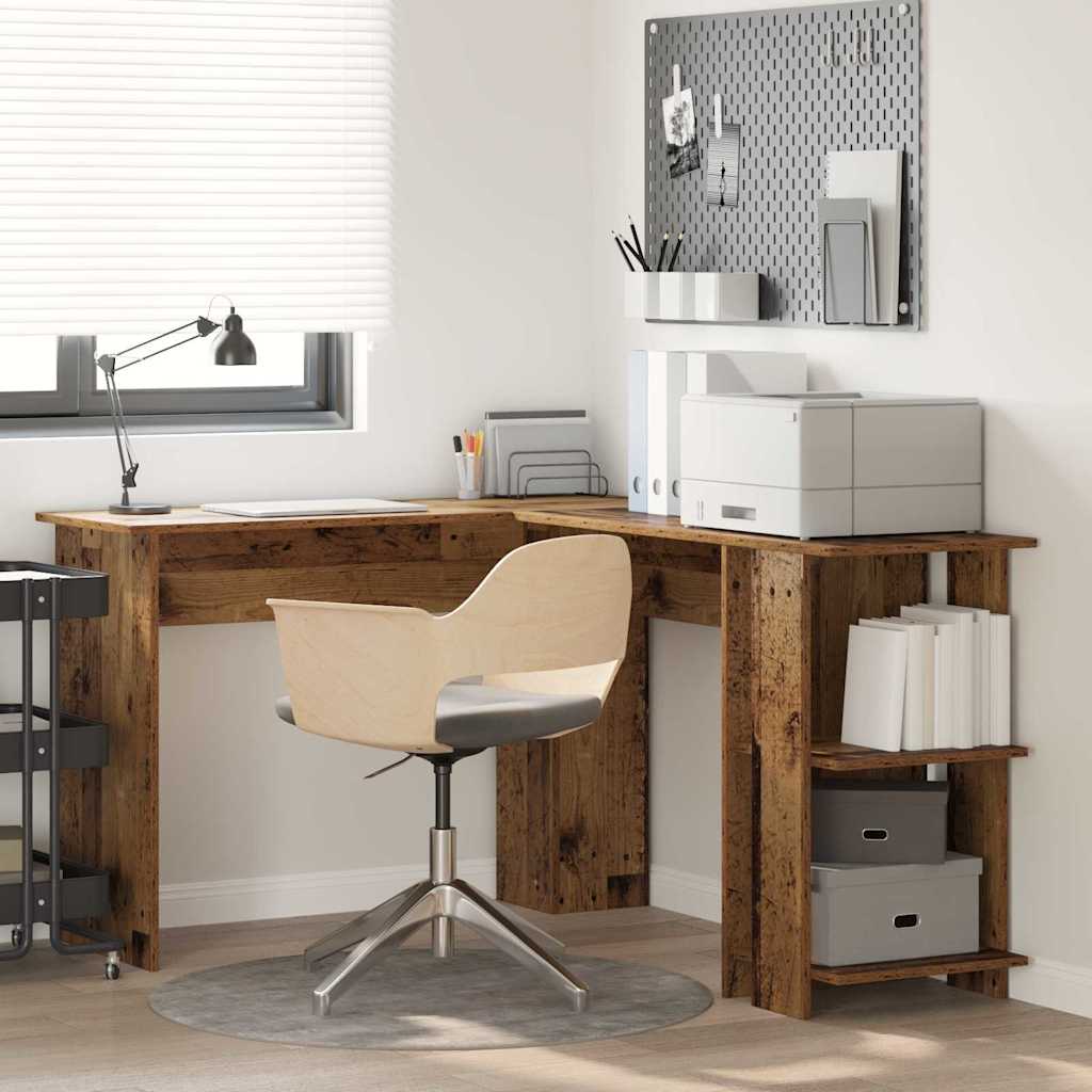 Corner Desk Reclaimed Wood 140 x 113.5 x 75 cm Wood-based Material