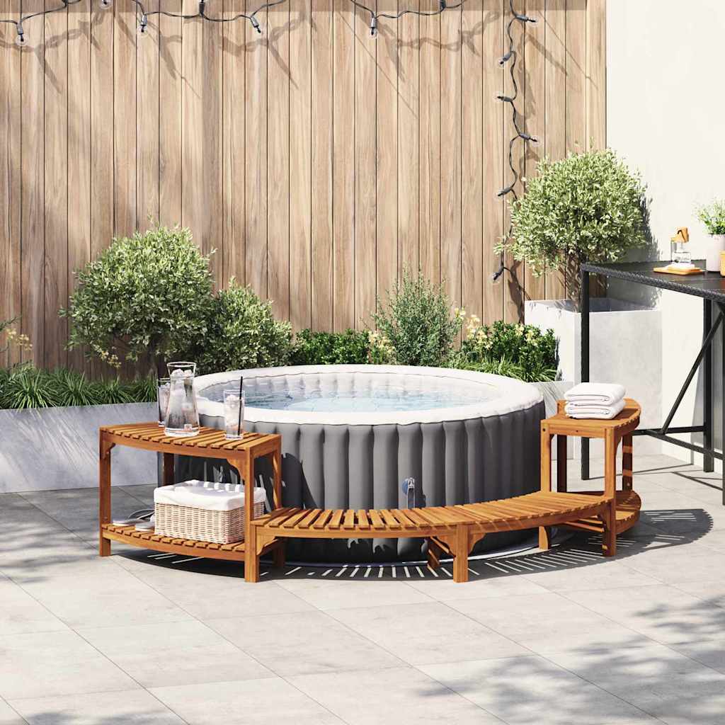 Whirlpool Umgebung Halb-Rund Braun 252 x 112 x 55,5 cm