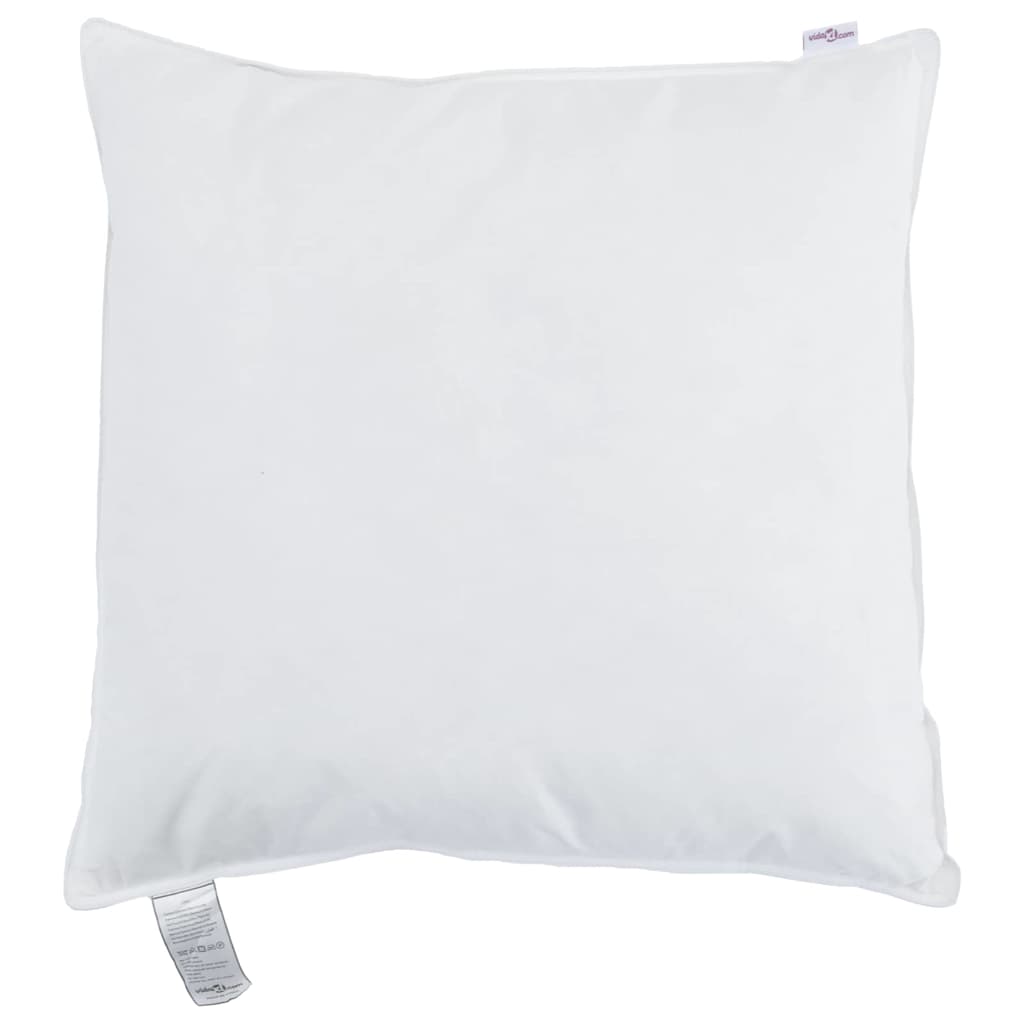 Pillow with cushions 2 pcs White 40 x 40 cm Feather