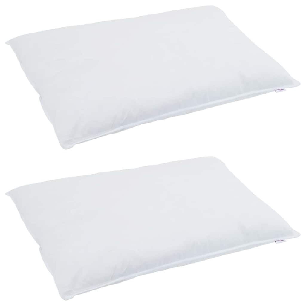 Pillows with pillow 2 pcs White 40 x 80 cm Feather