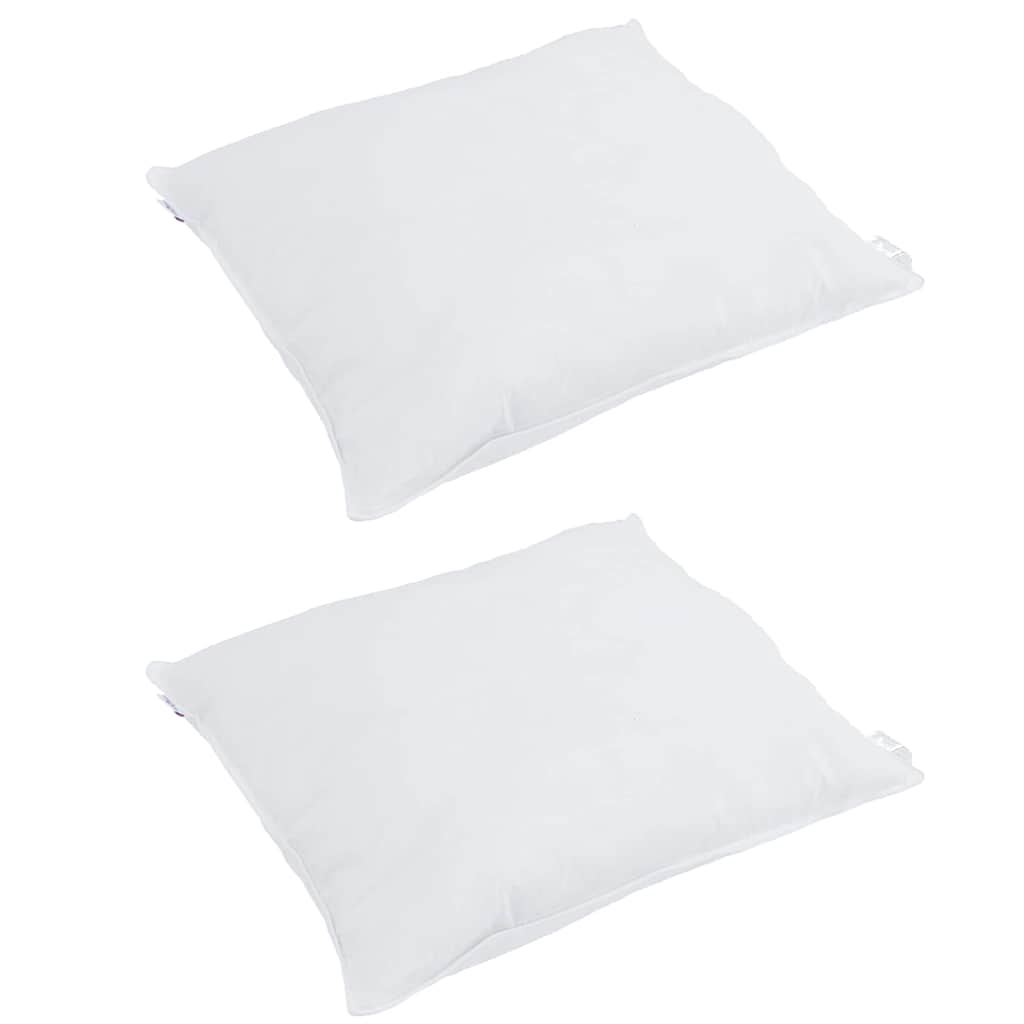 Pillows with pillowcases 2 pcs White 80 x 80 cm Feather