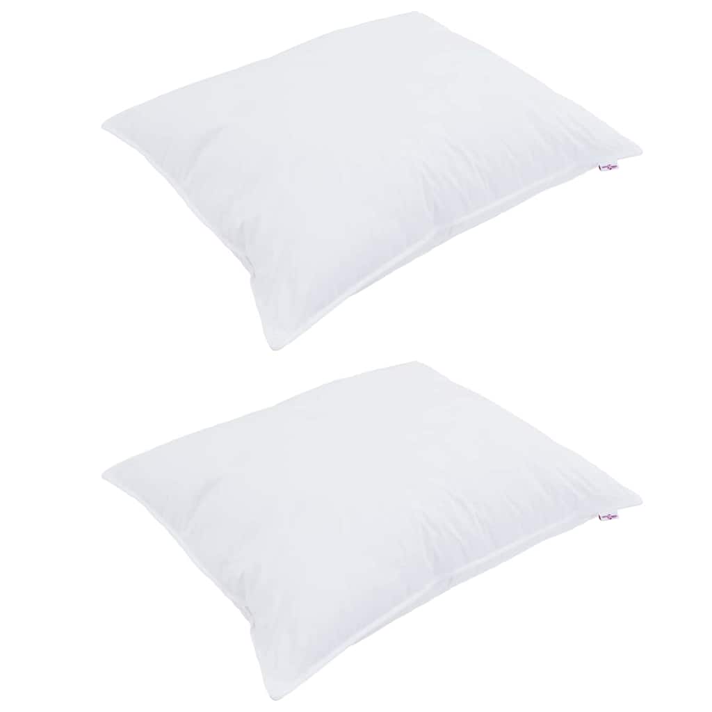 Pillows with pillowcases 2 pcs White 40 x 60 cm Cotton