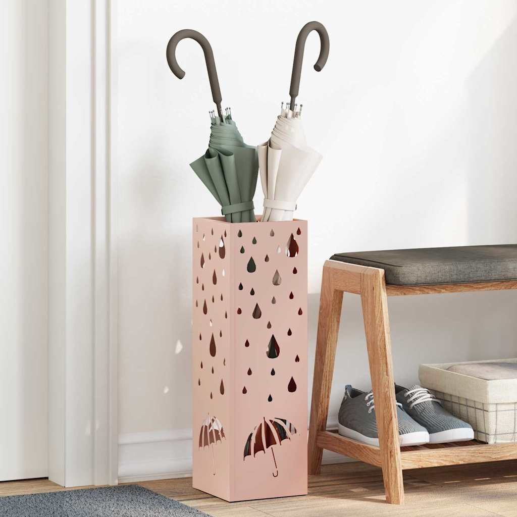 Sonnenschirmhalter mit Speicher Rosa 15,5 x 15,5 x 49 cm Metall