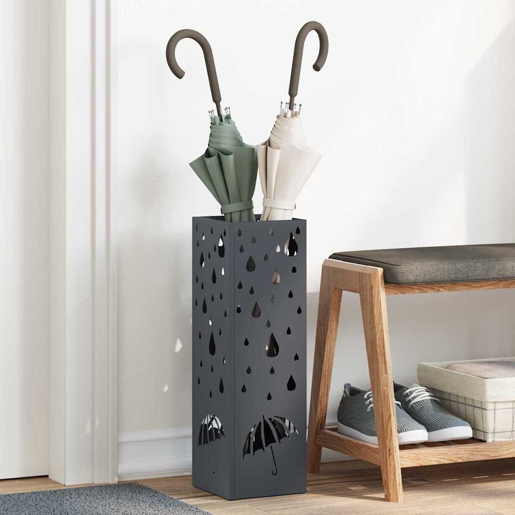 Support de parasol Anthracite 15,5 x 15,5 x 49 cm Métal