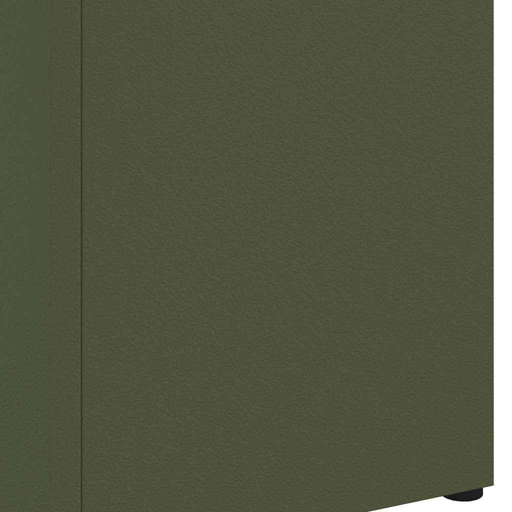 Parasol Holder with Storage Olive 15.5 x 15.5 x 49 cm Metal