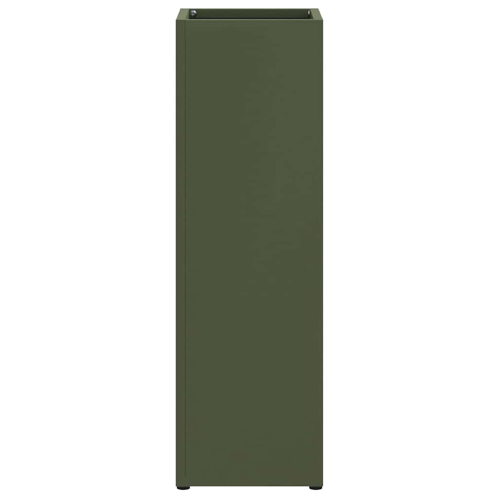 Parasol Holder with Storage Olive 15.5 x 15.5 x 49 cm Metal